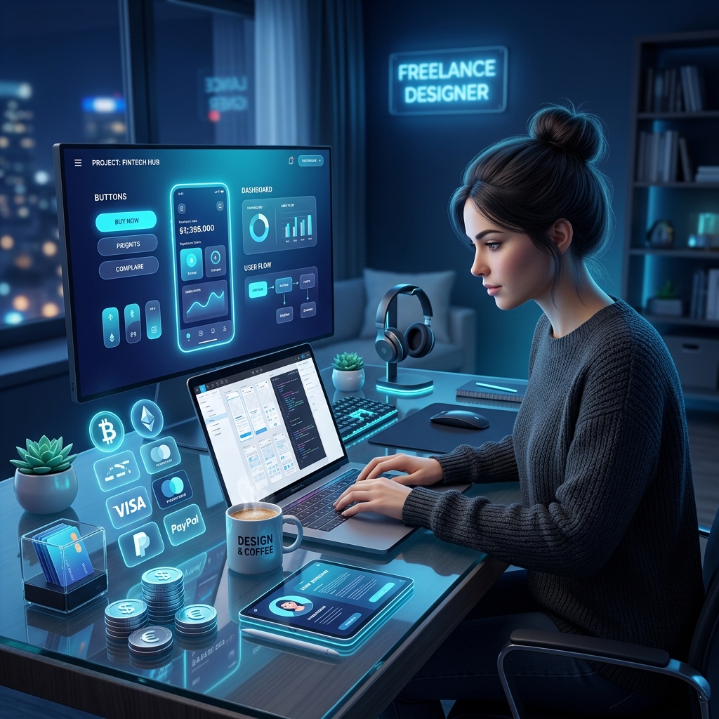 Freelance UI UX designer career and monthly income guide